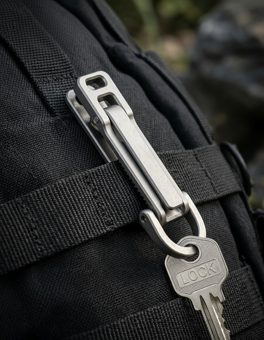 Titanium Bite Clip：A powerful clip keychain,Clamp everywhere