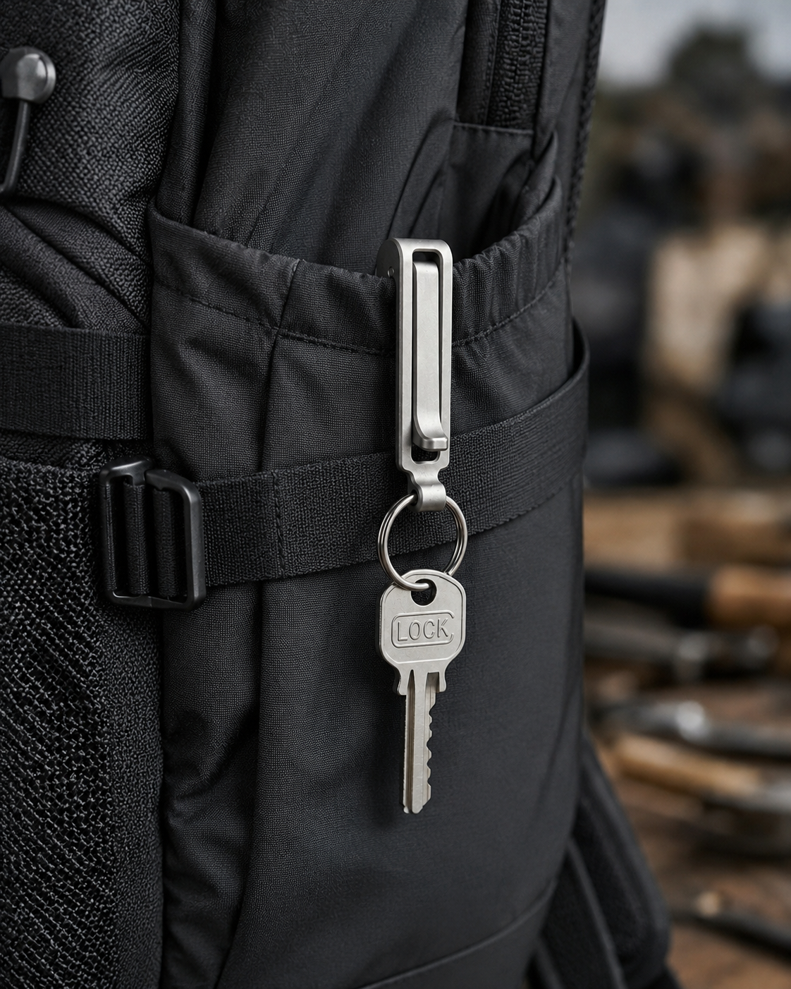 Titanium OmniClip：Everywhere Clip keychain