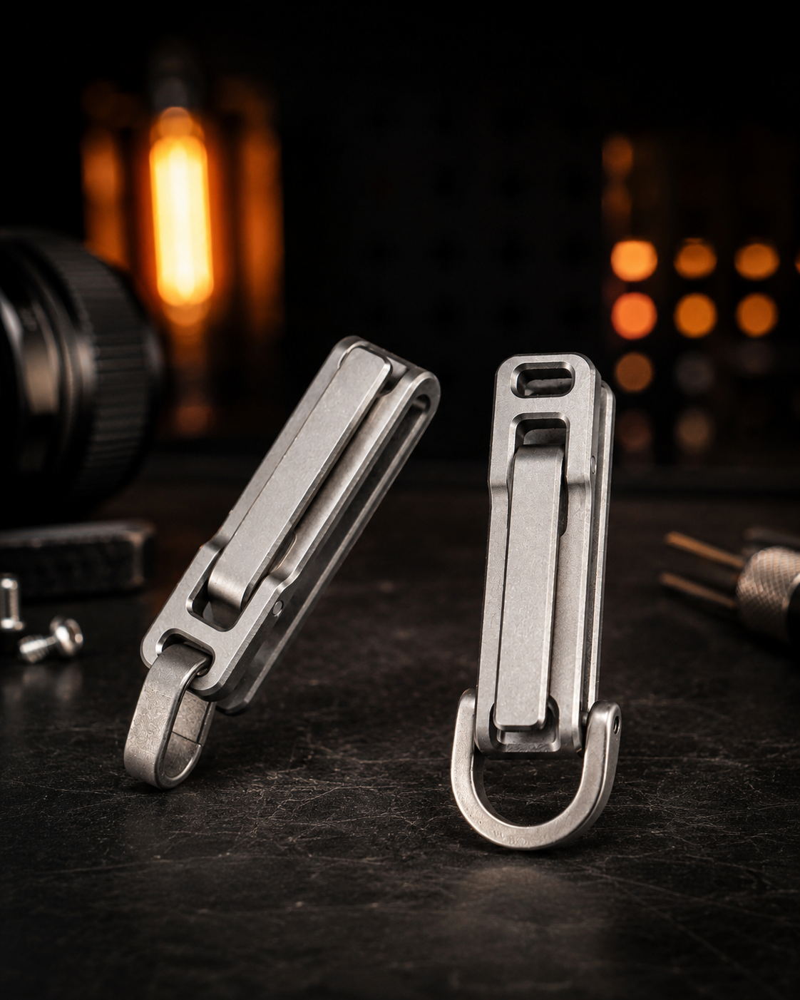Titanium Bite Clip：A powerful clip keychain,Clamp everywhere