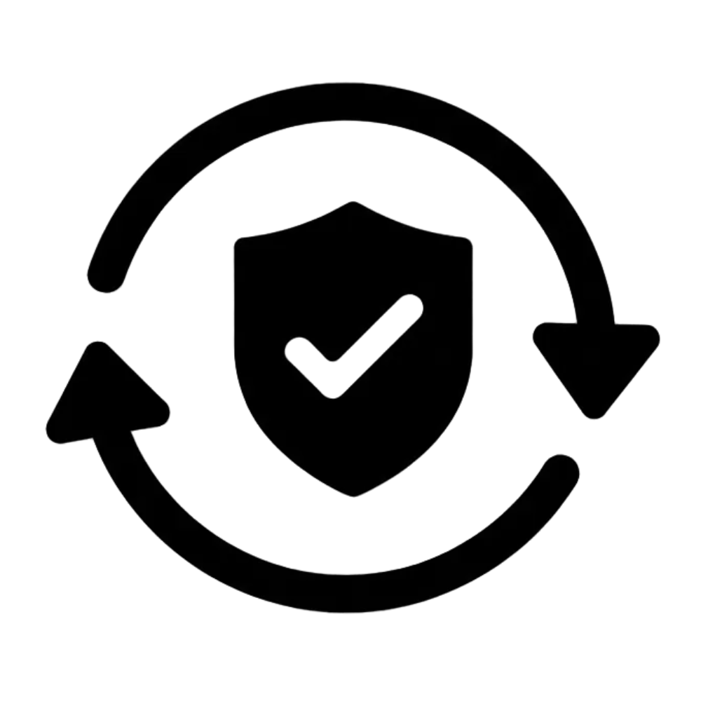 退货保证图标 黑白色 png